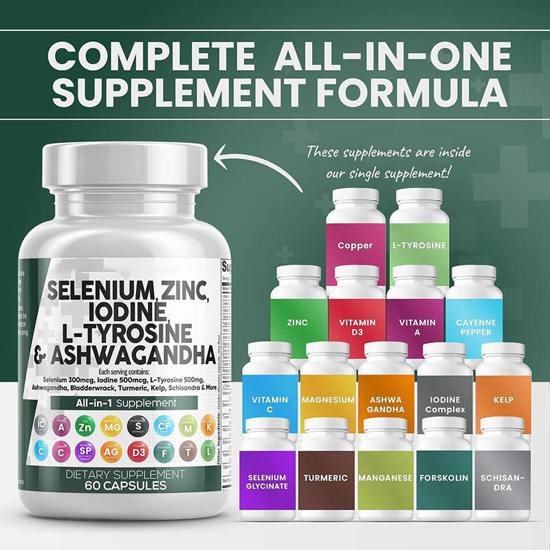 All-in-1 Selenium, Zinc, Iodine & Ashwagandha Capsules